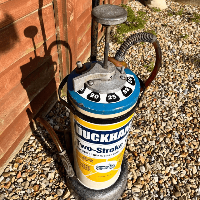 1970’s DUCKHAMS Motorcycle Two-Stroke Shot Dispenser