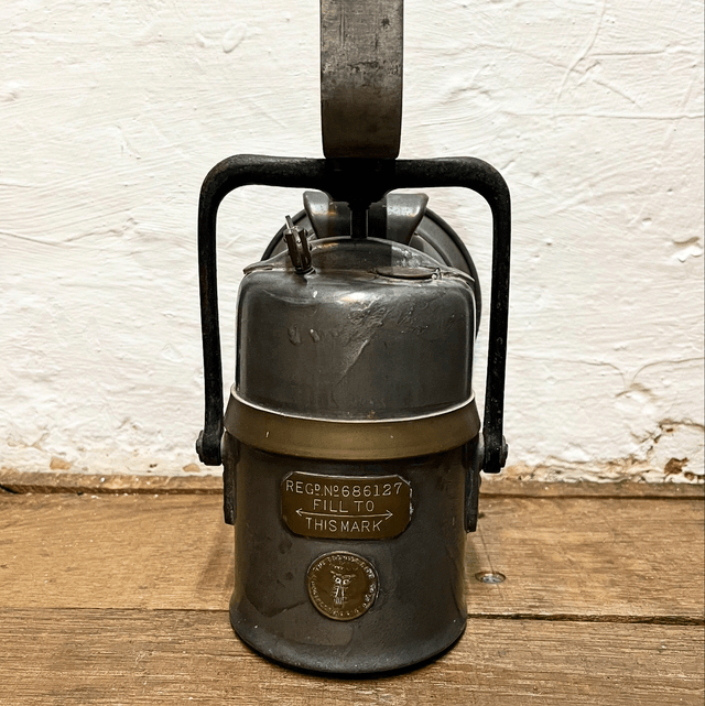 A Vintage Railway Hand Lamp Made By The Premier Lamp And Engineering Co. Ltd. Of Leeds