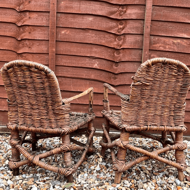 A Pair of 19th Century Folk Art Children’s Chairs