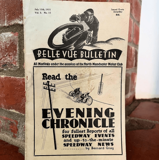 July 1931 “BELLE VUE BULLETIN” Speedway Evening Chronicle  
