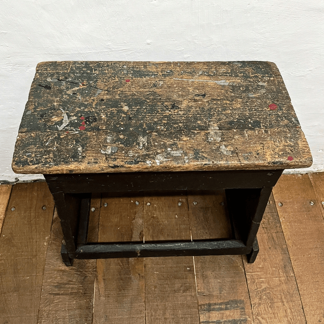 A Rustic Industrial Factory Line Workers Stool Reputedly From The Raleigh Bicycle Factory