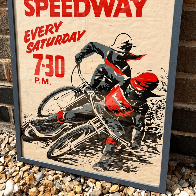 1960’s Halifax Dukes Speedway Poster From The Shay Stadium