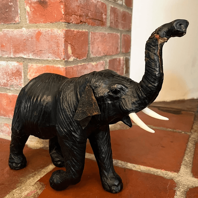 Liberty’s Of London Dark Brown Leather Elephant