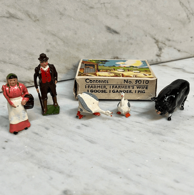A New/ Old Stock Boxed Set Of Britains Farm Lead Toys 