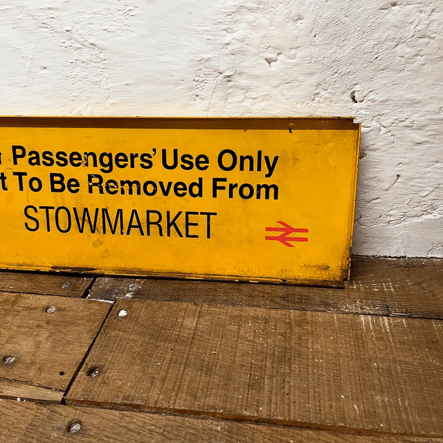 1987 British Railway Luggage Trolley Sign, Specifically From Stowmarket Station
