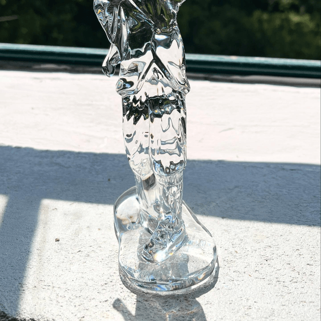 Waterford Crystal Glass Golfer Art Statue Signed
