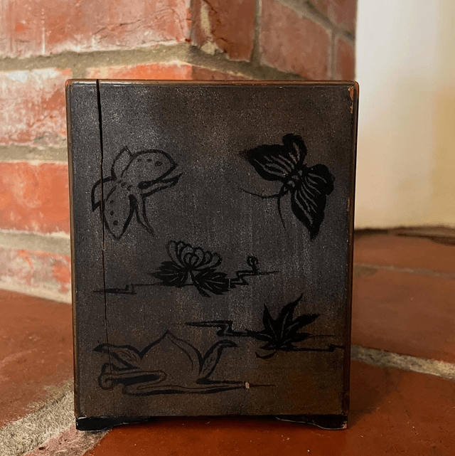 A Late 19th Century Japanese Meiji Period, Lacquered Table Cabinet With Three Drawers