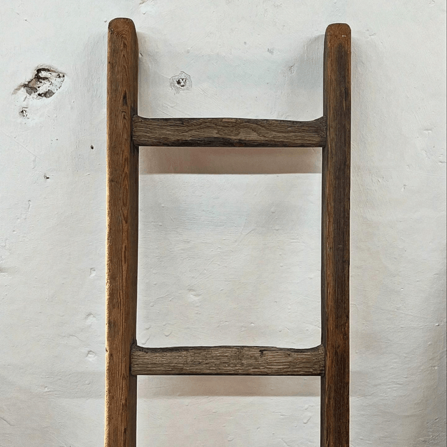 A Late 19th Century Small French Rustic Vineyard Fruit Tree Ladder 