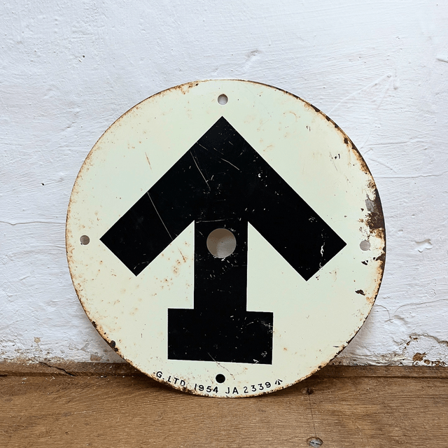 British Army Surplus Issue Metal White Convoy Traffic Route Marker 