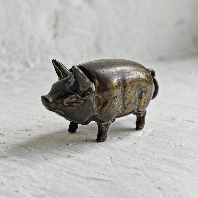 19th Century Vesta Match Case In The Form Of A Pig