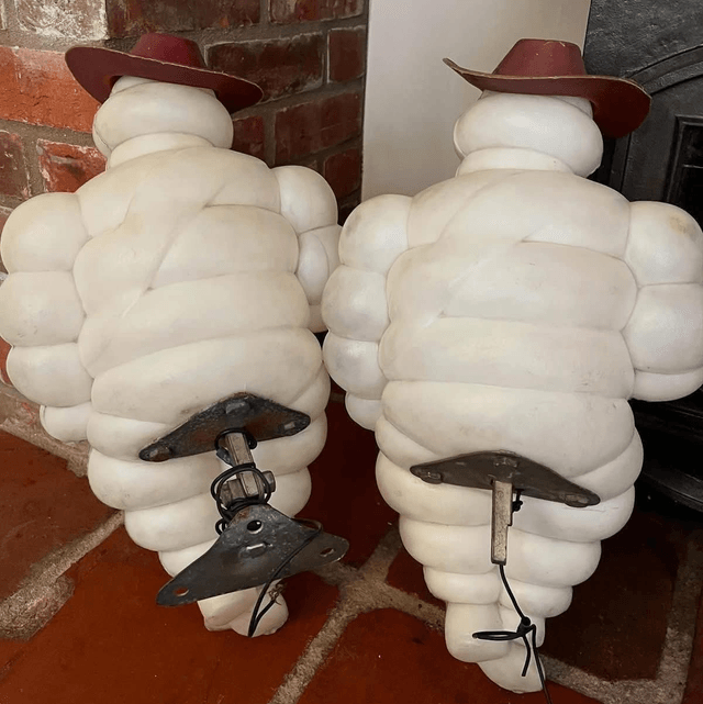 Original Pair of Michelin Bibendum T.I.R Commercial Vehicle Light Up Mascots