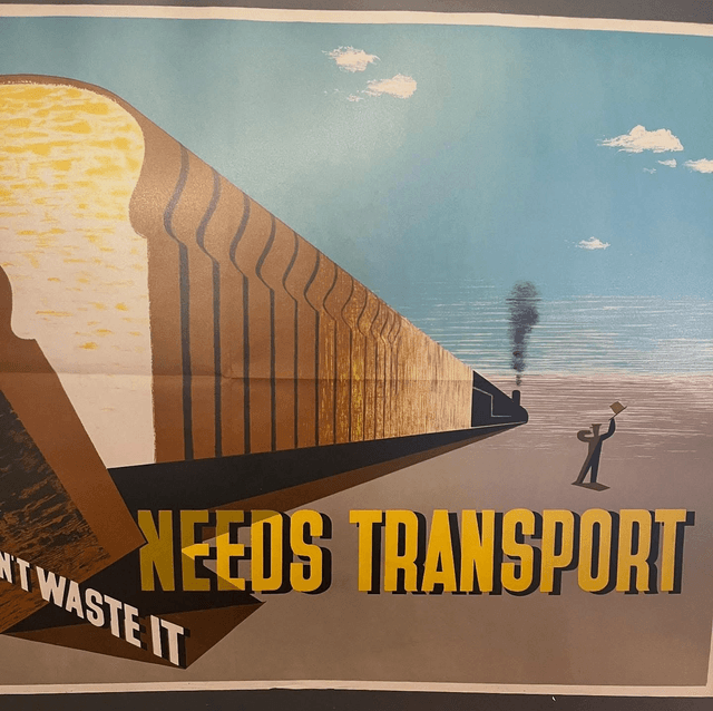 Original World War II ‘Food Needs Transport - Don’t Waste It’ by Le Witt-Him Poster