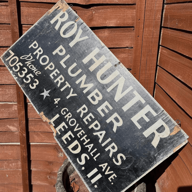 “ROY HUNTER” Plumber & Property Maintenance Trade Sign