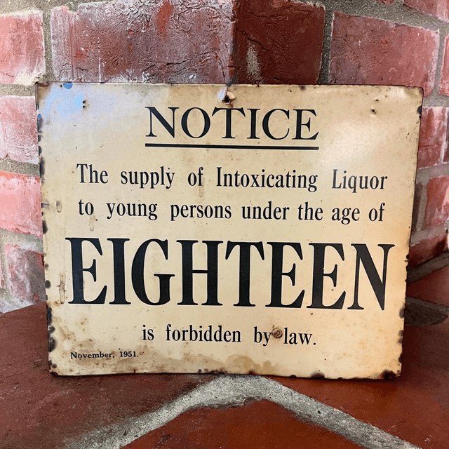 1951 Licensing Directive Sign For Licensed Premises