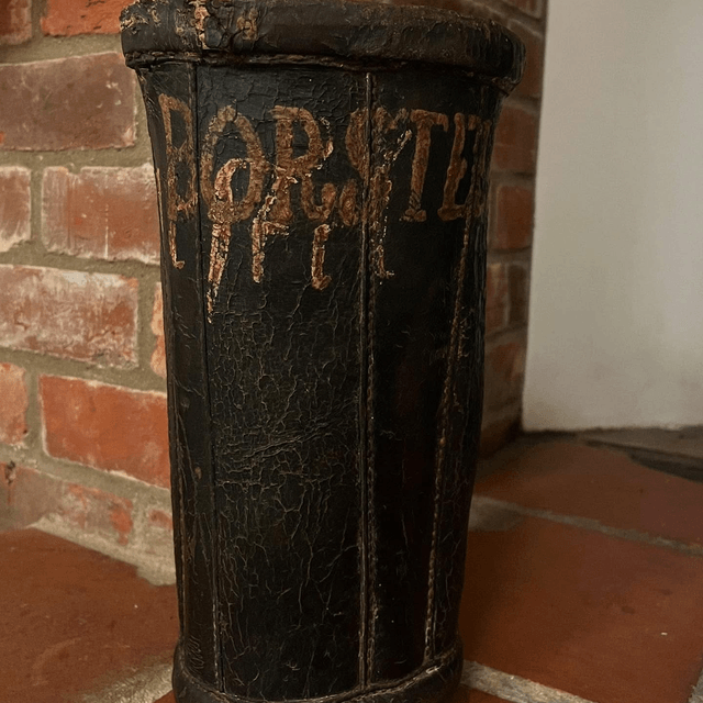 Super Antique 18th Century Swiss “WM Borstel No.16”Brown Leather Fire Bucket  
