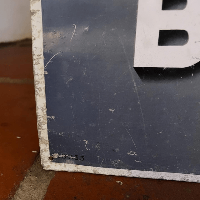 Early Tin Cherry Blossom Boot Polish Sign