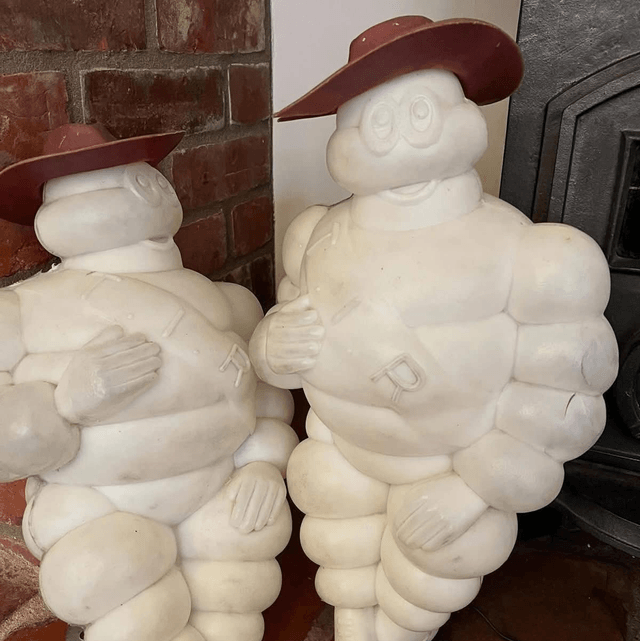 Original Pair of Michelin Bibendum T.I.R Commercial Vehicle Light Up Mascots