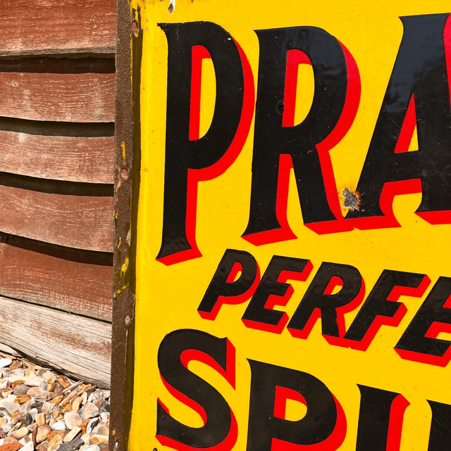 1920’s/ 30’s Pratt’s Perfection Spirit Enamel Advertising Sign 