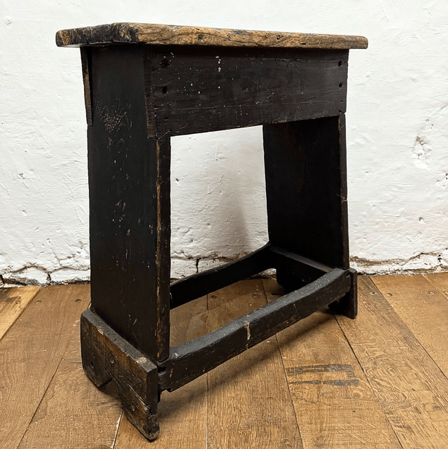 A Rustic Industrial Factory Line Workers Stool Reputedly From The Raleigh Bicycle Factory
