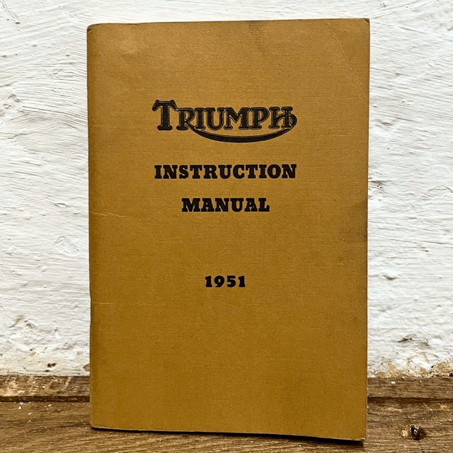 A Triumph Motorcycle Instruction Manual from 1951
