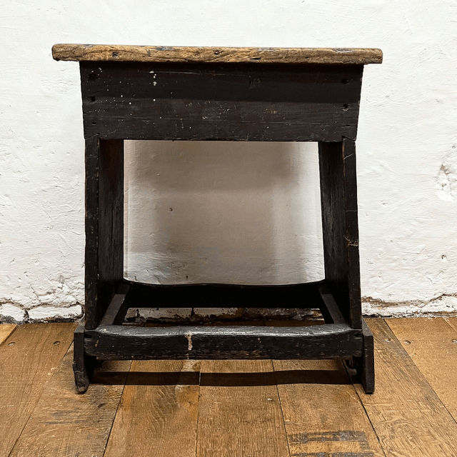 A Rustic Industrial Factory Line Workers Stool Reputedly From The Raleigh Bicycle Factory