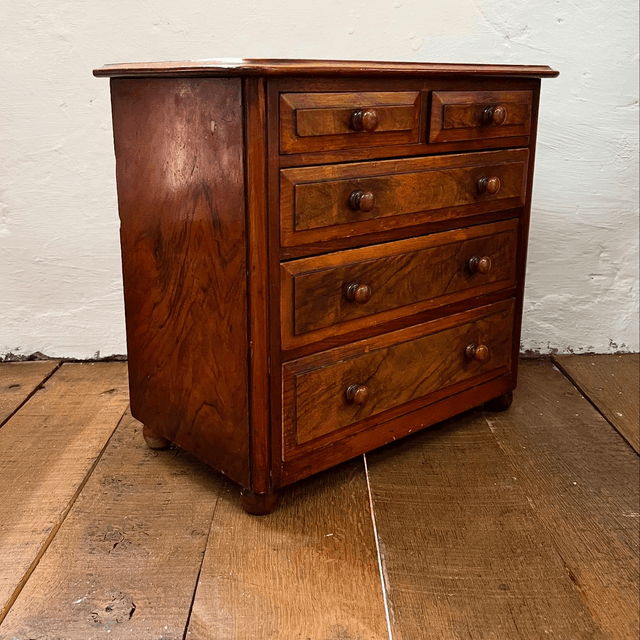 19th Century Victorian Collectors Chest Of Draws In Walnut