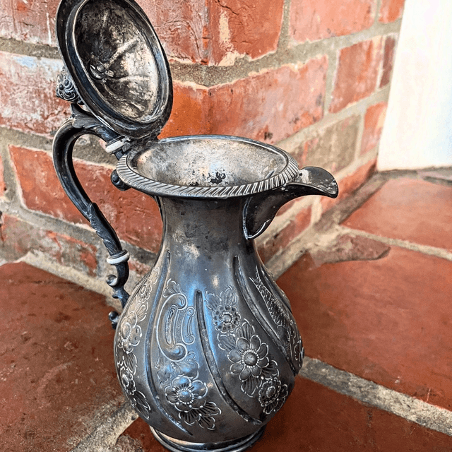A 20th Century Ornate Silver Plate Serving Ewer 