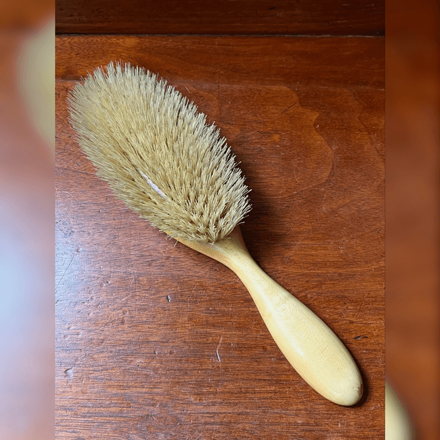 A Victorian Hairbrush Inlaid With Mother-Of-Pearl And Abalone Shell