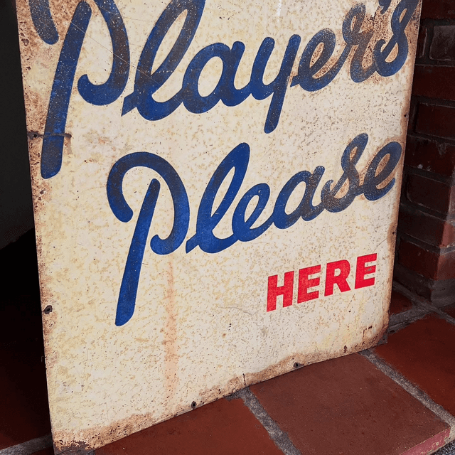 Large “Get Your Players Please Here” Sign