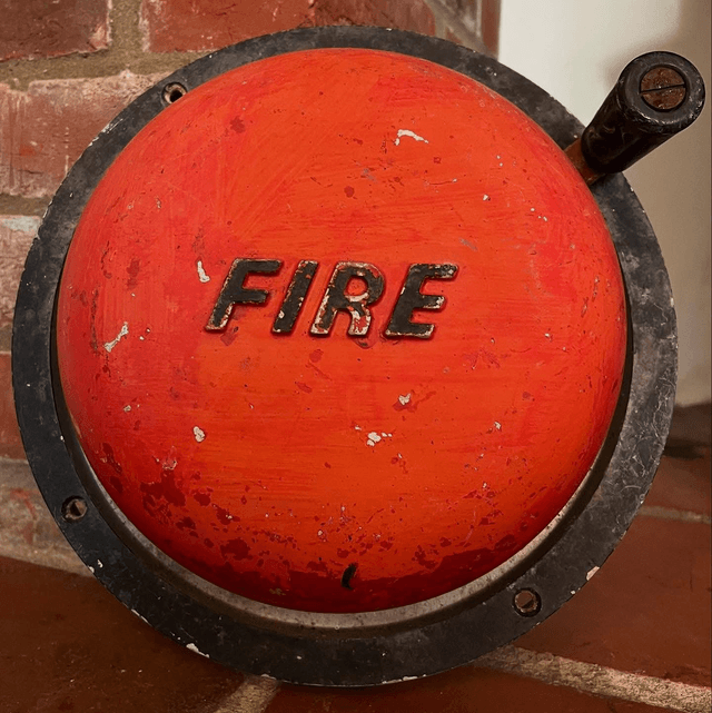 1960’s Vintage Hand Turn Fire Bell Midlands Perry Barr Metal Co. Ltd