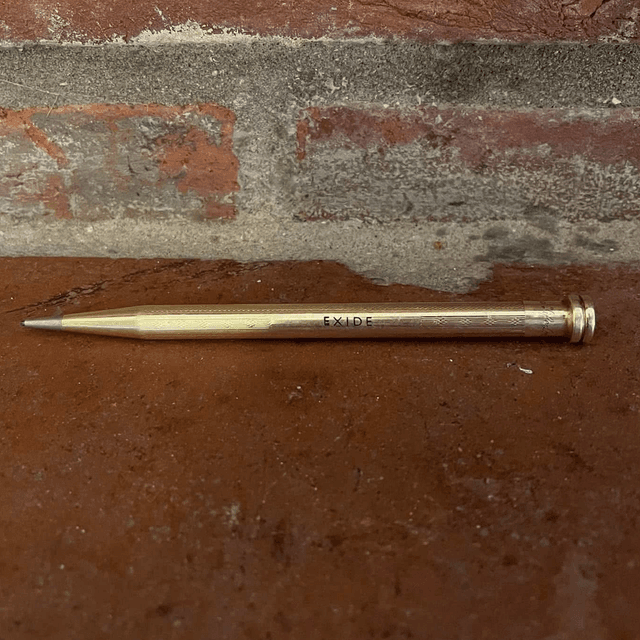 1950’s EXIDE Batteries advertising Propelling Pencil- Rolled Gold