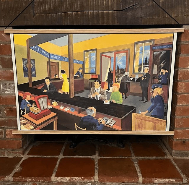 Incredible 1950’s French Double Sided School Educational Poster
