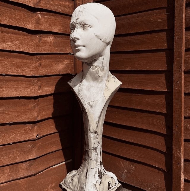 An Original Late 19th Century Art Nouveau Retail Advertising Mannequin Bust &amp; Head