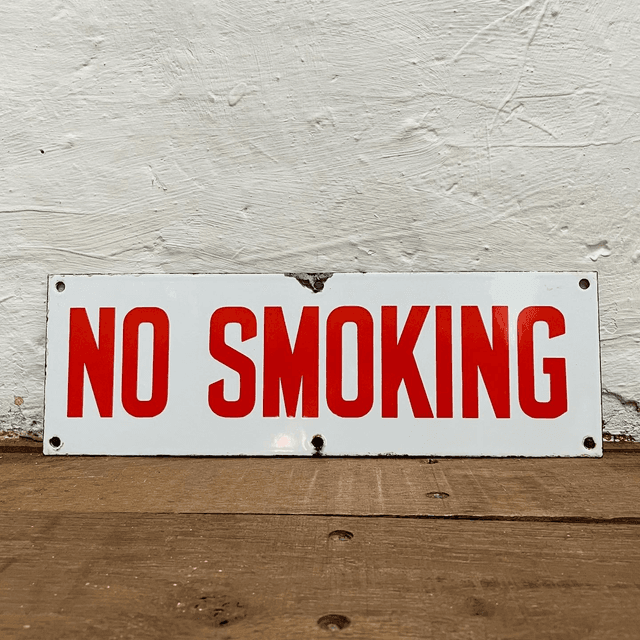 1950’s/ 60’s “NO SMOKING” Enamel Sign