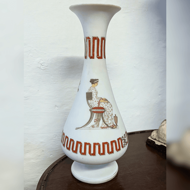 A 19th Century Harrach Neoclassical Opaline Glass Vase