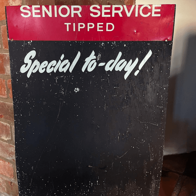 1950’s/ 60’s Senior Service Tipped “Special To-day Cigarettes Corner Shop/ Tobacconists Sign 