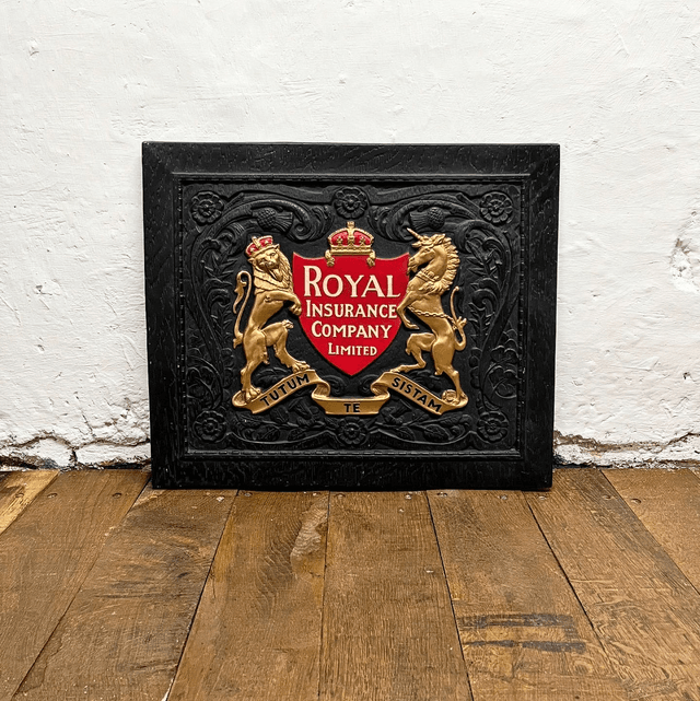 An Original 1930’s Royal London Insurance Company Limited Plaster Advertising Plaque