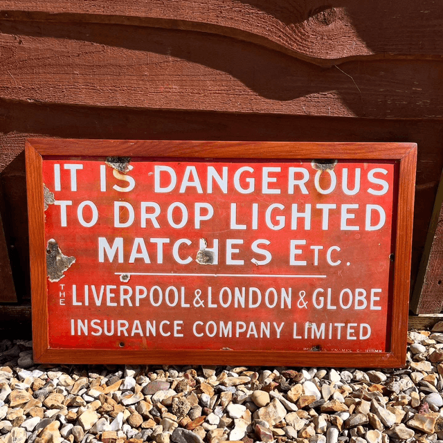 1920’s Motor Garage Warning Enamel Sign