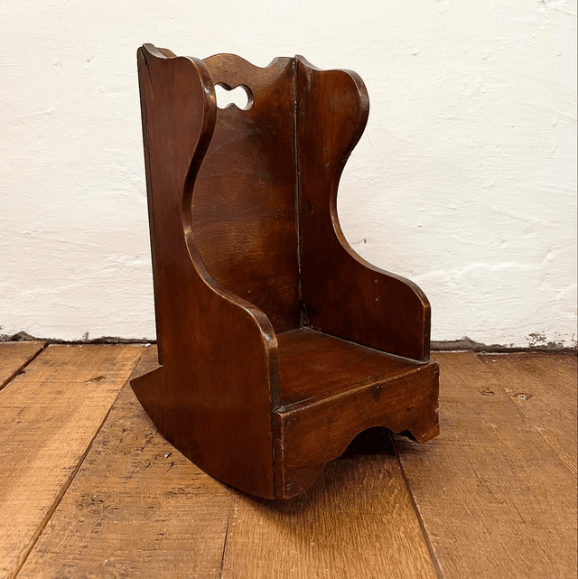 Early 19th Century Georgian Miniature Lambing Chair Possible Apprentice Piece