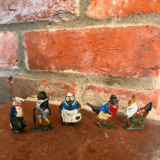 Set of 5 Original 1930’s Cadburys Coco Cubs Lead Toys