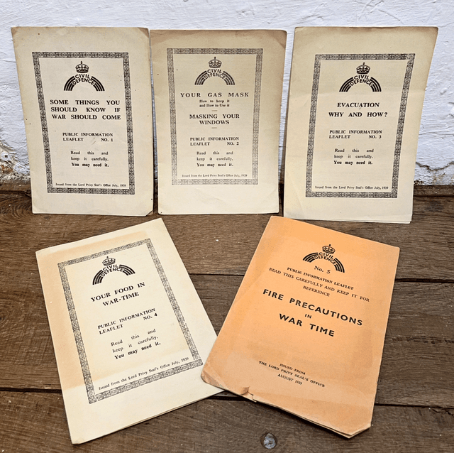 A Complete Set Of Civil Defence Public Information Leaflets