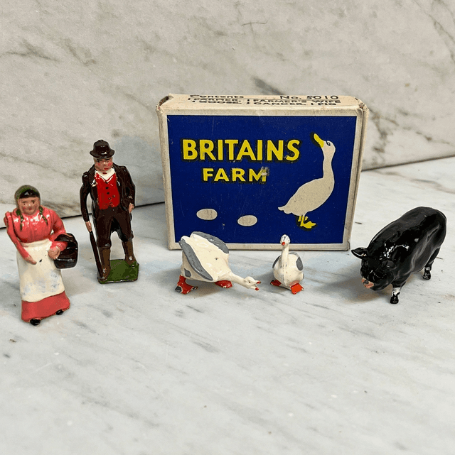 A New/ Old Stock Boxed Set Of Britains Farm Lead Toys 