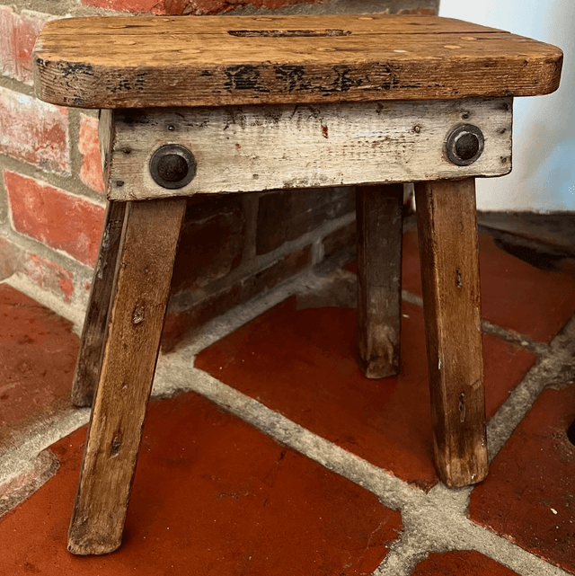 19th Century Small Wooden Milking Stool